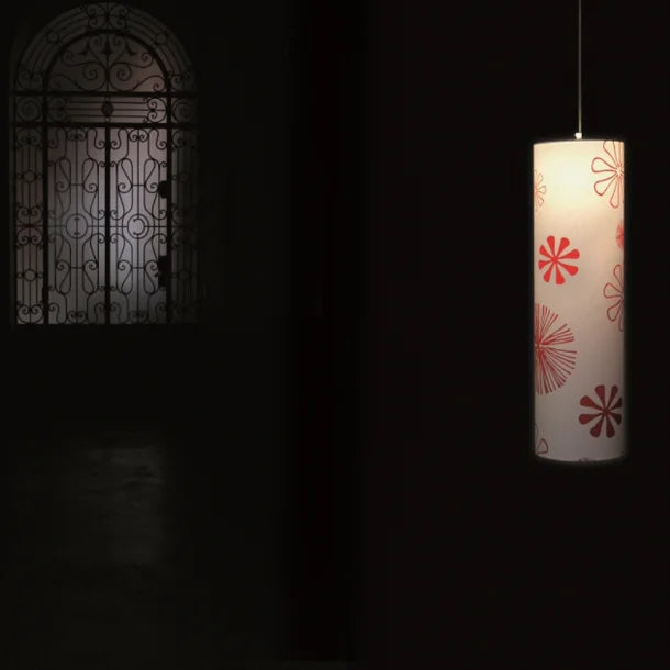 Fashion Lampe Rød/Hvid